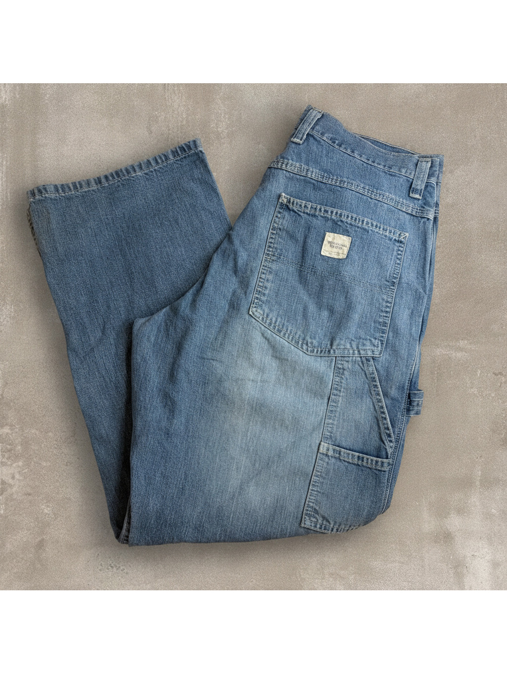 Vintage American Eagle Carpenter Jeans 34x32 Light Wash Baggy Work Denim Pants